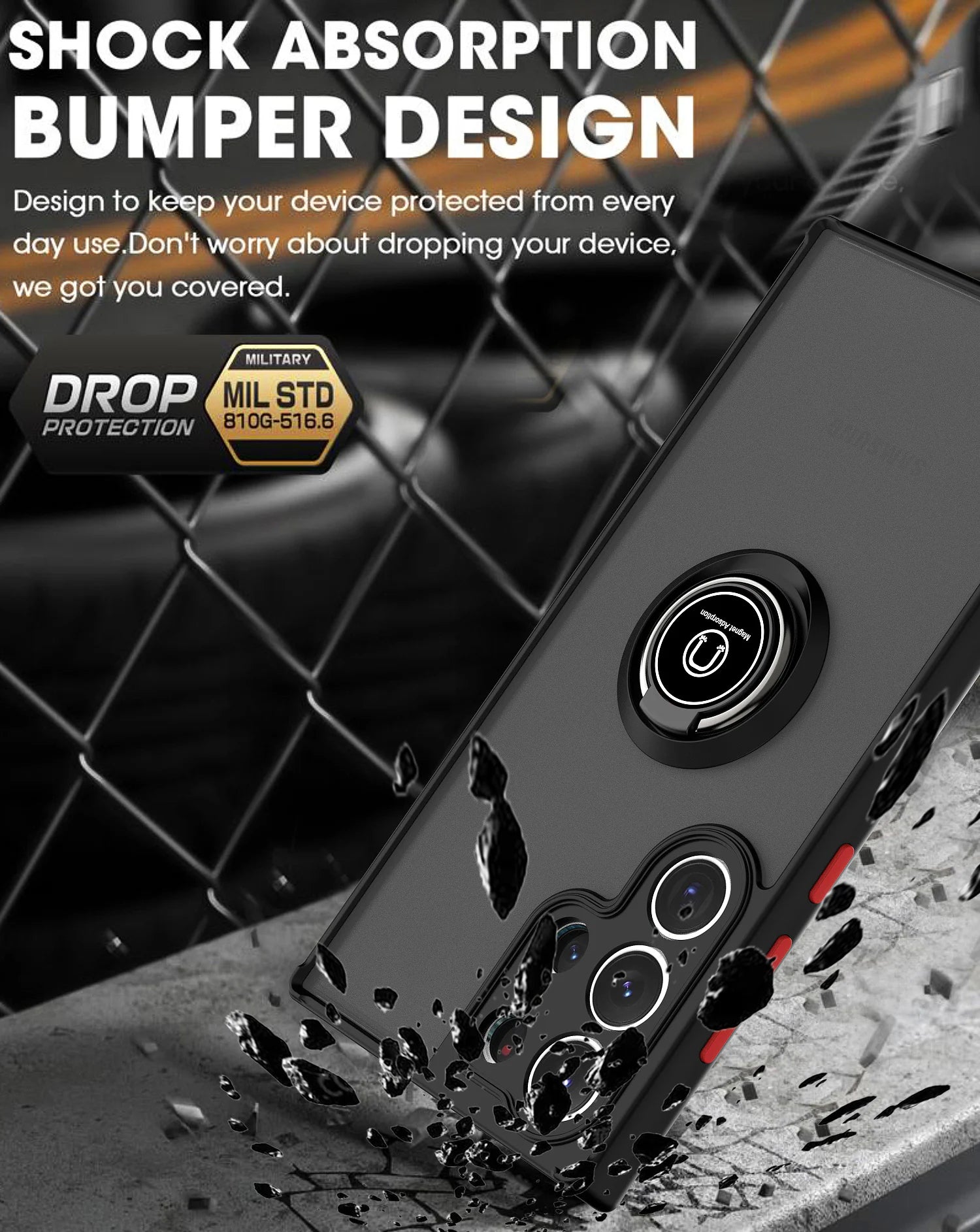 Matte Ring Case for Samsung Galaxy S24 Ultra Matte Ring Case for Samsung Galaxy S24 Ultra